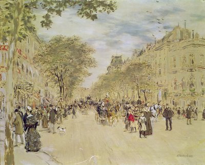 Pavillon de Hanovre ve Boulevard des Italiens, Paris, 1870