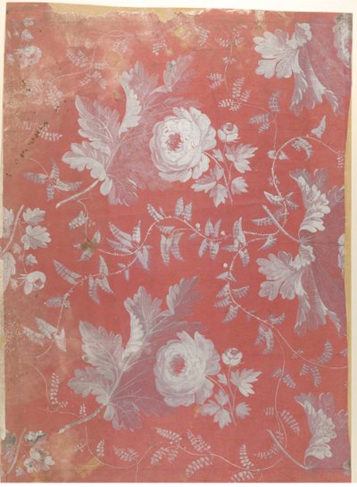 Desenli İpek için Tasarım, yakl. 1780-1825. by Jean François Bony.