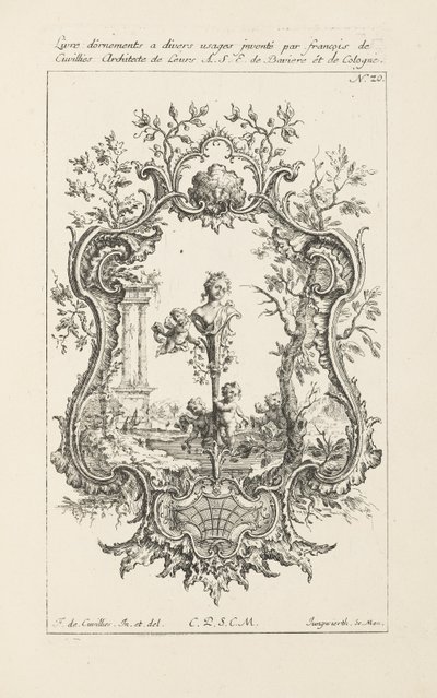 Kartuş için Tasarım by Jean François Cuvilliés