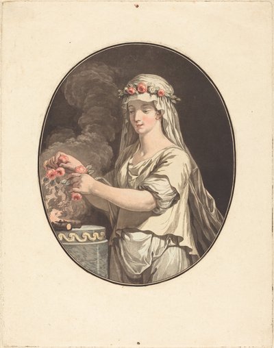 genç vesta by Jean François Janinet after Jean Jacques François Le Barbier I