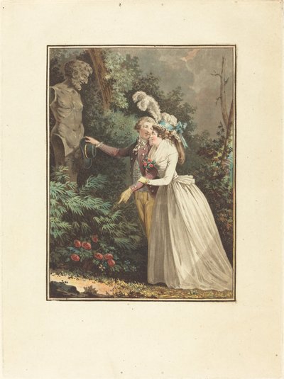 Ah! o zaman bir bakayım by Jean François Janinet after Nicolas Lavreince