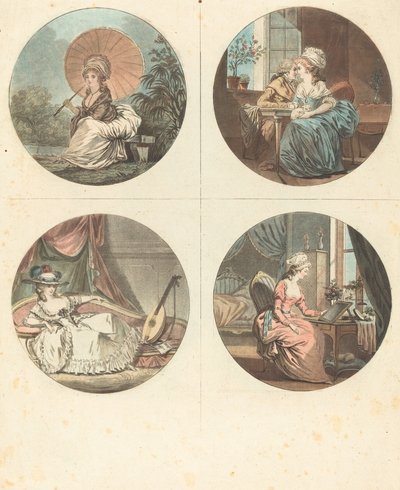 günün saatleri by Jean François Janinet after Nicolas Lavreince