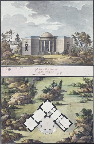 İngiliz bahçesindeki köşk, 1795 by Jean François Thomas de Thomon