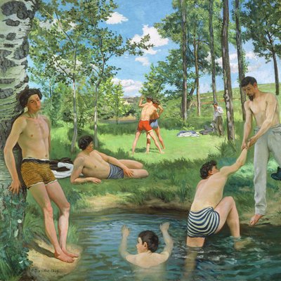 Yaz Sahnesi, 1869 by Jean Frederic Bazille