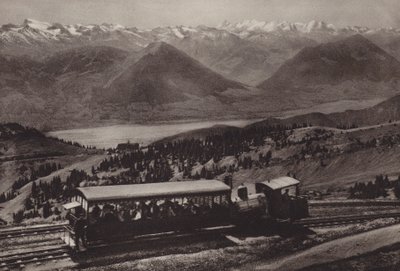 Rigi Kulm istasyonunda (s/b fotoğraf) by Jean Gaberell