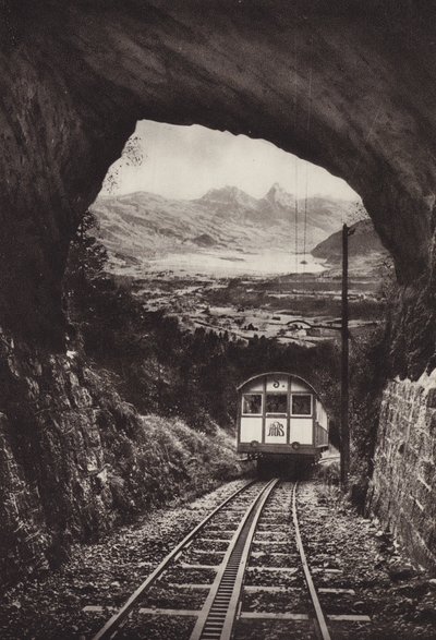Electrische Arth Rigi Bahn (s / b fotoğraf) by Jean Gaberell