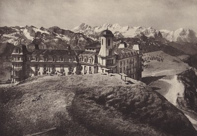Hotel Rigi Kulm, Bernese Alpleri manzarası (s/b fotoğraf) by Jean Gaberell