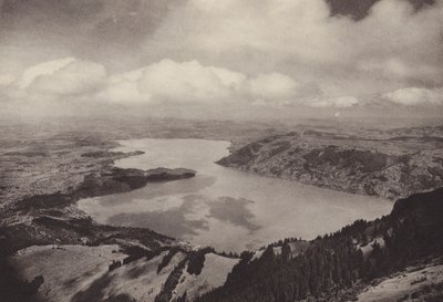 Rigi Kulm, Zug Gölü manzarası (s/b fotoğraf) by Jean Gaberell