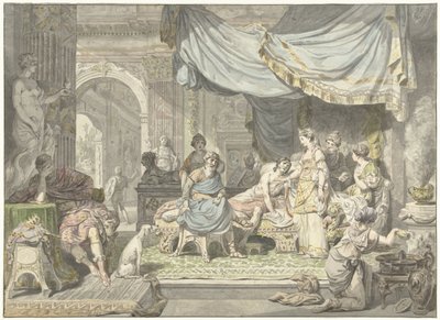 Antiochus, annesi Stratonike'ye olan aşkını saklamaya çalışır. by Jean Grandjean