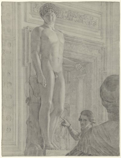 Roma'daki Capitoline Müzesi'nde Antinous Arnavutluk Heykeli by Jean Grandjean