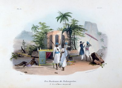 Palanquin Taşıyıcılar, 1828 by Jean Henri Marlet