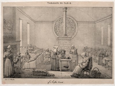 Paris Manzaraları: Foundling Hastanesi. by Jean Henri Marlet