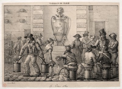 Paris Manzaraları: Su Taşıyıcıları. by Jean Henri Marlet
