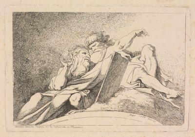 İki Peygamber by Jean Honoré Fragonard after Annibale Carracci