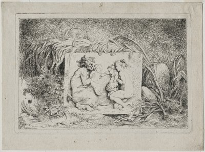 Bacchanales: Satyrs Ailesi, 1763. by Jean Honore Fragonard