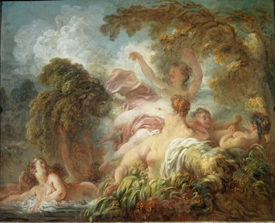 Yıkananlar - tuval üzerine yağlı boya by Jean Honore Fragonard