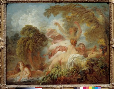 Banyo yapanlar Banyo yapan çıplak genç kadınlardan oluşan bir grup. Jean Honore Fragonard