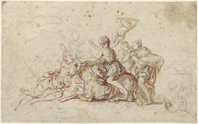 Europa, Jüpiter tarafından boğa kılığında kaçırıldı (?) by Jean Honore Fragonard