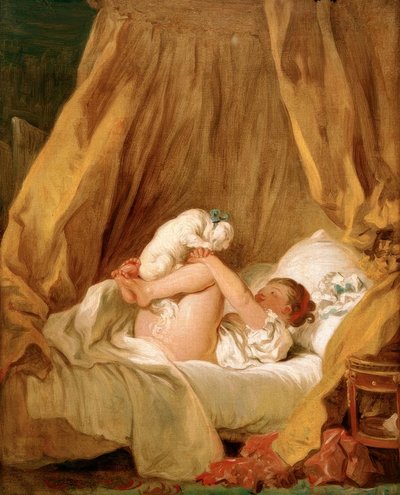 köpekli kız by Jean Honore Fragonard