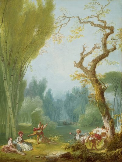 Reiterspiele (At ve Binici Oyunu). 1775/80 by Jean Honore Fragonard
