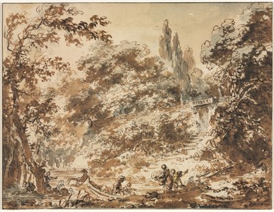 Bir Parkta Sahne by Jean-Honore Fragonard