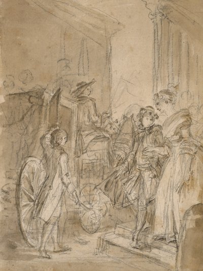 Koçun Ayrılışı, c.1780-89 by Jean Honore Fragonard