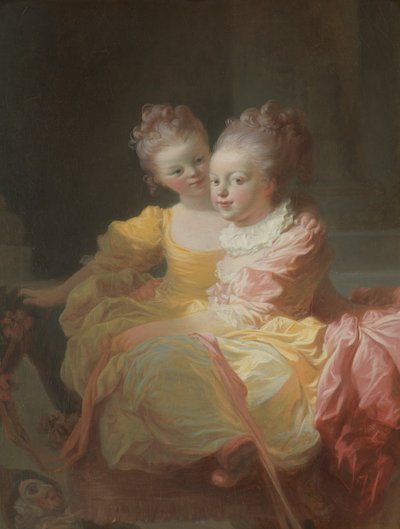 İki Kızkardeş, ca. 1769-70. by Jean Honore Fragonard