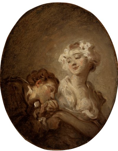 Koket ve gençlik. by Jean Honore Fragonard