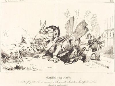 şeytanın topçusu by Jean Ignace Isidore Grandville and Eugène Hippolyte Forest
