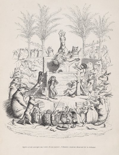 Ünlü hatip bir bardak tatlı su aldıktan sonra pl..., ca. 1837-47. by Jean Ignace Isidore Gérard