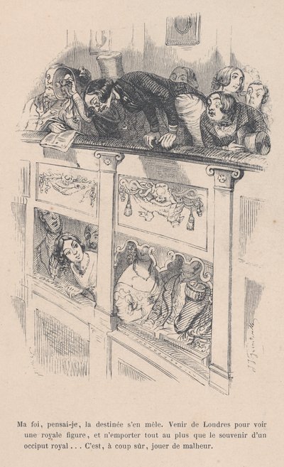 Londra'ya bir asilzadeyi görmeye gelmiştim ama sadece başka birinin kafasının arkasını gördüm. için..., 1843. by Jean Ignace Isidore Gérard