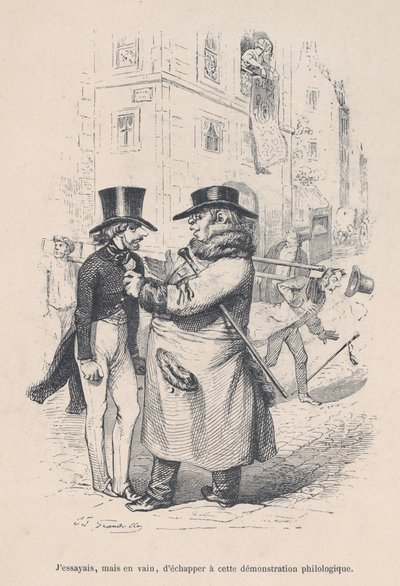 Bu filolojik tartışmadan kurtulmaya çalıştım. İnsan Yaşamının Küçük Sefaletlerinden..., 1843. by Jean Ignace Isidore Gérard