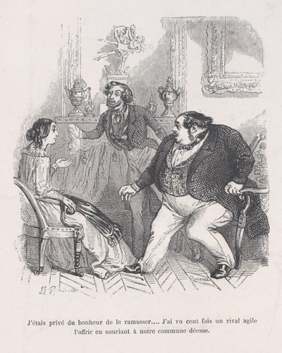 Onu almanın mutluluğundan mahrum kaldım... Yüz kere çevik bir rakip gördüm..., 1843. by Jean Ignace Isidore Gérard