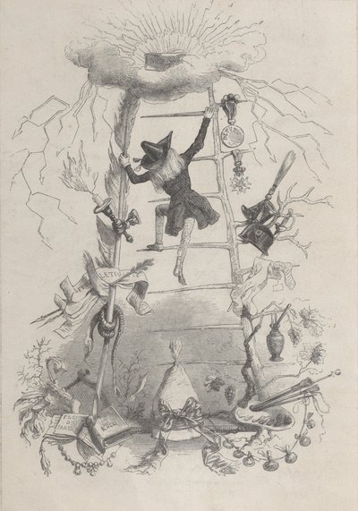 Jérôme Paturot'taki illüstrasyon, Louis Reybaud, Paris, 1846, yaklaşık. 1846. by Jean Ignace Isidore Gérard