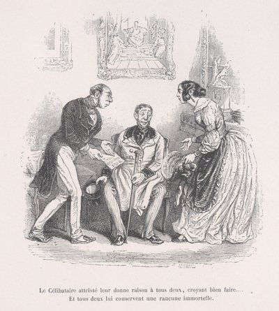 Yas tutan dul, her ikisine de iyilik yapma hakkını verir.... Ve ikisi de sonsuza kadar yaşar..., 1843. by Jean Ignace Isidore Gérard
