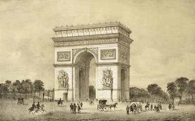 LArc de Triomphe, Paris, Auguste Bry tarafından oyulmuş by Jean Jacottet