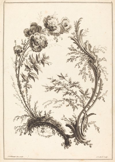 Çiçeklerle Süsleme by Jean Jacques Avril I after Jean Baptiste Pillement