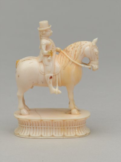 Beyaz şövalye, satranç taşı, Hindistan, 1820 dolaylarında by Jean Jacques Champin