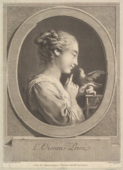 Evcil Kuş, ca. 1769. by Jean Jacques Flipart