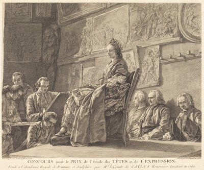 Başlıklar ve İfade Çalışması Ödülü Yarışması by Jean Jacques Flipart after Charles Nicolas Cochin II