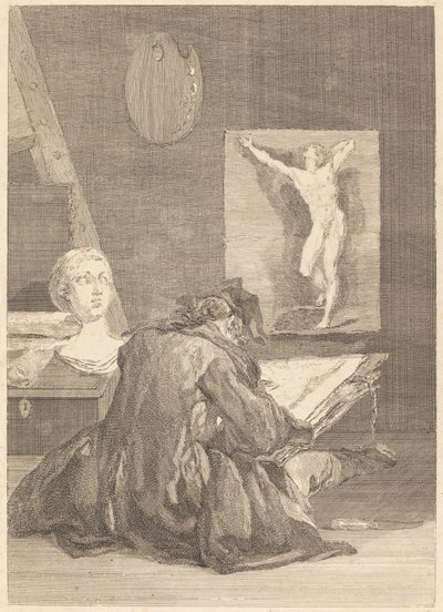 teknik ressam by Jean Jacques Flipart after Jean Siméon Chardin