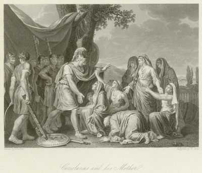 Coriolanus ve annesi by Jean Jacques Francois Lebarbier