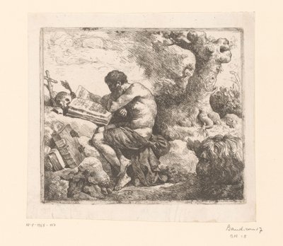 Jerome ve Aslan by Jean Jacques II Lagrenee