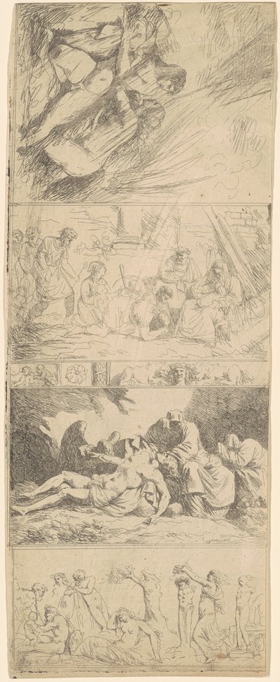 Dört Dini ve Seküler Kompozisyon by Jean Jacques Lagrenée II