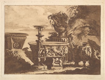 Medici Vazo ile Kompozisyon, Recueil de Compositions par Lagrenée Le Jeune Coll..., 1782