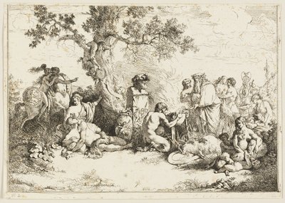 Tanrı Pan'a kurban by Jean Jacques Lagrenee