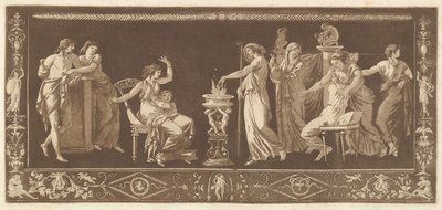 Farklı Kompozisyon Frizleri Koleksiyonundan Antik Kurban Sahnesi ve..., 1784. by Jean Jacques Lagrenee