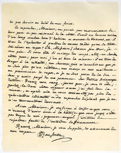 Jean Jaques Rousseau'nun mektubu, 15 Temmuz 1764. by Jean Jacques Rousseau