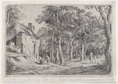Bir Ormanın Girişinde Kulübe, 1772. by Jean Jacques de Boissieu