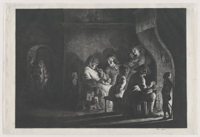 Köyde Akşam, 1800. by Jean Jacques de Boissieu